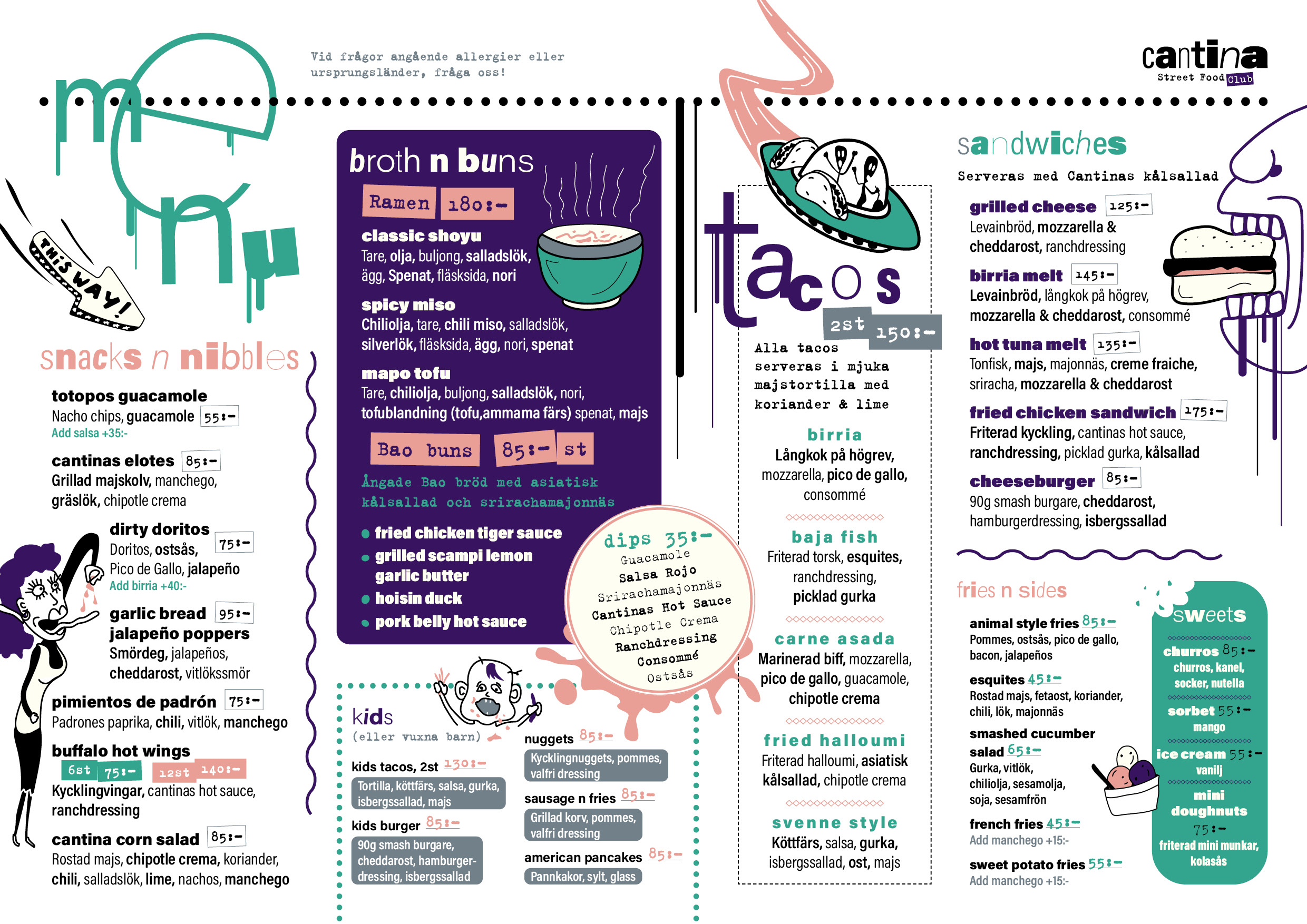 Food menu