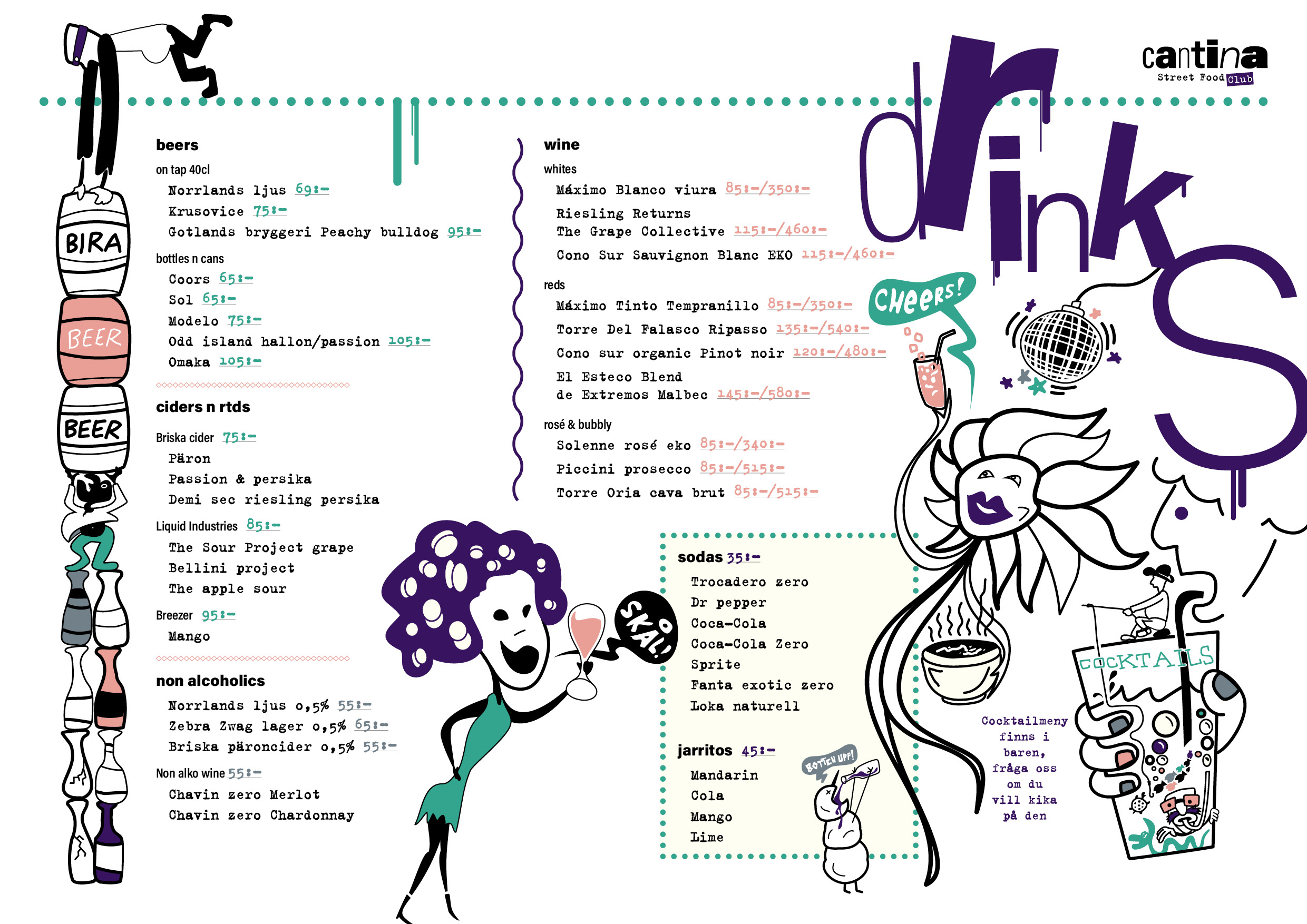 Drink menu